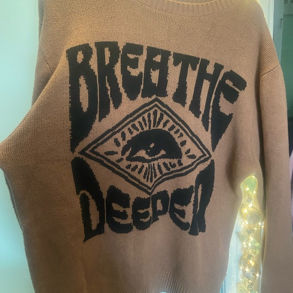 PacSun Other - Brown Sweater with Black Graphic
